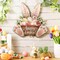 1 Pcs Easter Wreaths for Front Door Bunny Welcome Wood Sign Door Hanger Spring Decorations Easter Hanging Plaque Rabbit Sign Decorations for Home Shop Garden (11.81 Inch)